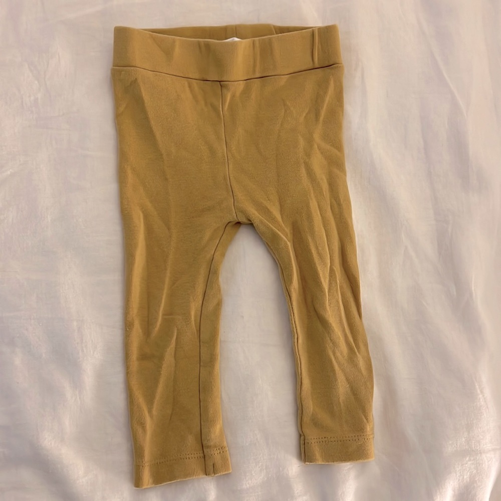 NWOT KATE QUINN MUSTARD LEGGING PANTS - SIZE 12-18M